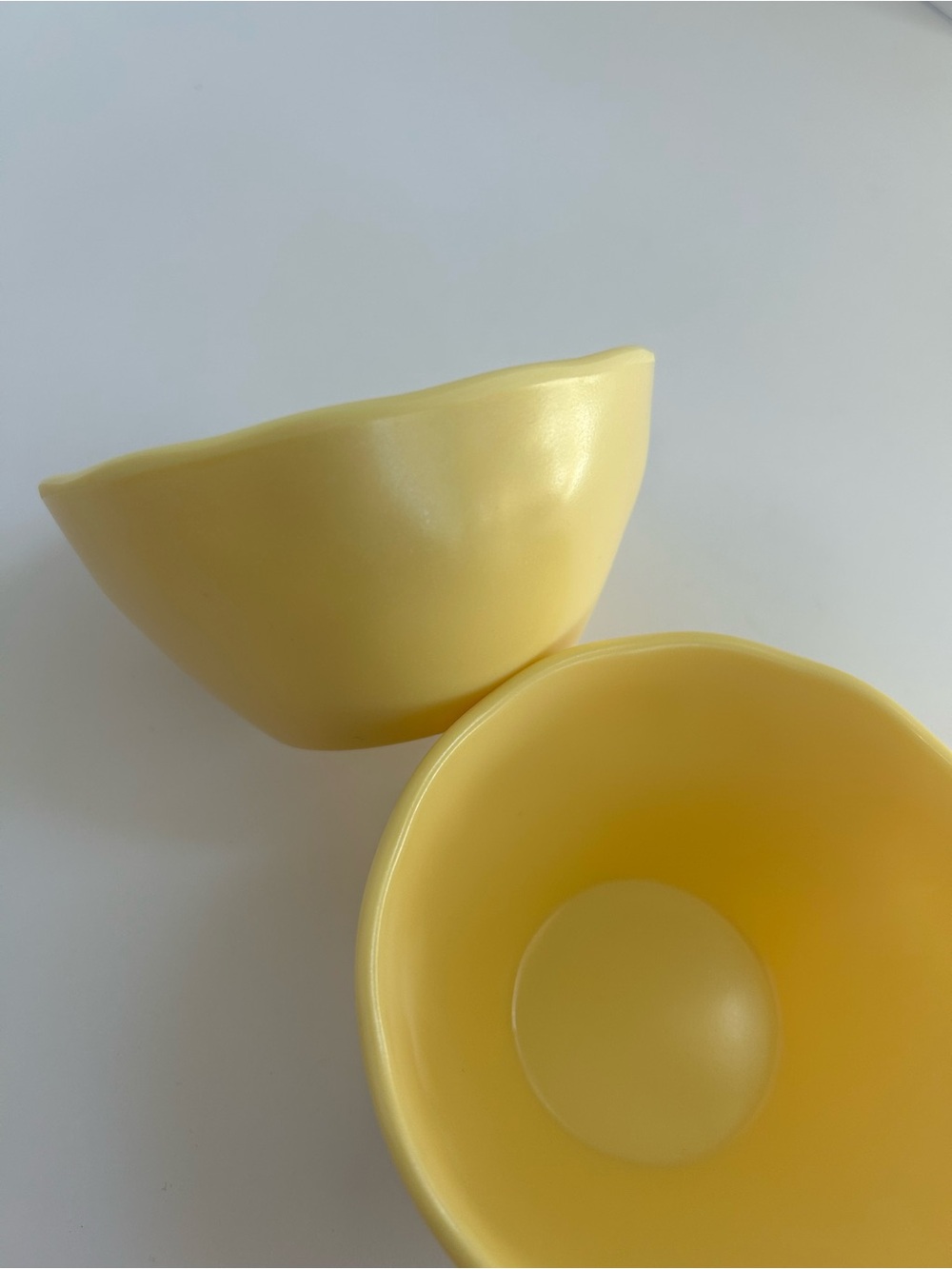 Set of 2 Pinch Bowls | Primrose Alley | Butter Yellow Melamine